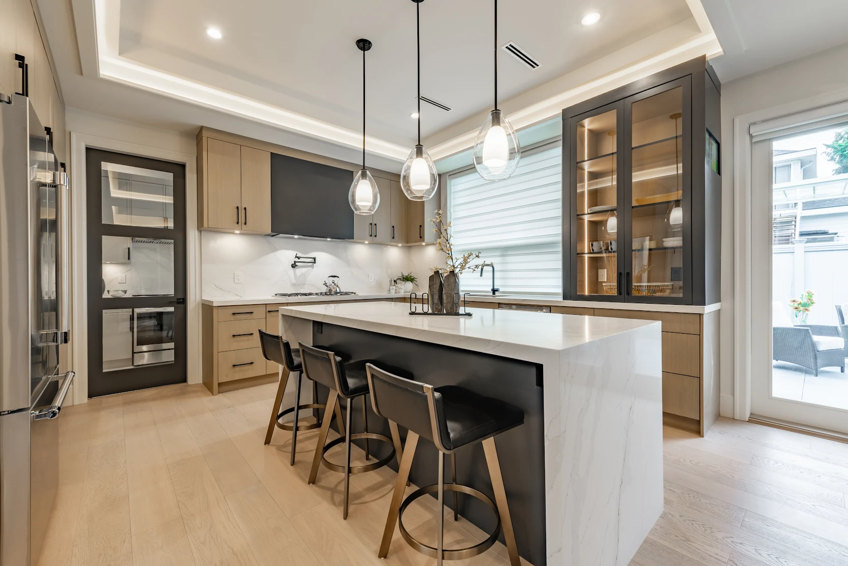 Modern LED lighting installation in residential home